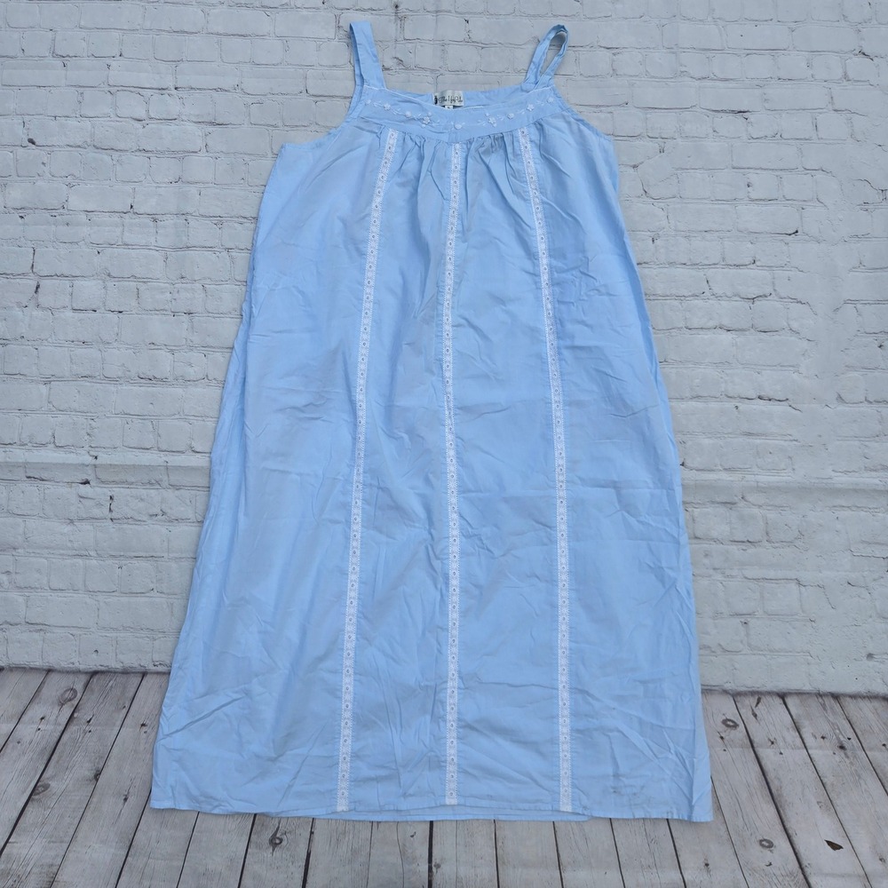 The 1 for U Victorian Cotton Nightgown XL Embroidered eyelet Lace cottage trad